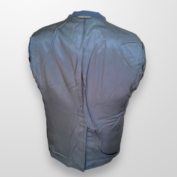 Vintage Warren Sewell Blazer Mens 46 Navy Blue Gold Buttons Suit Jacket - Picture 10 of 11